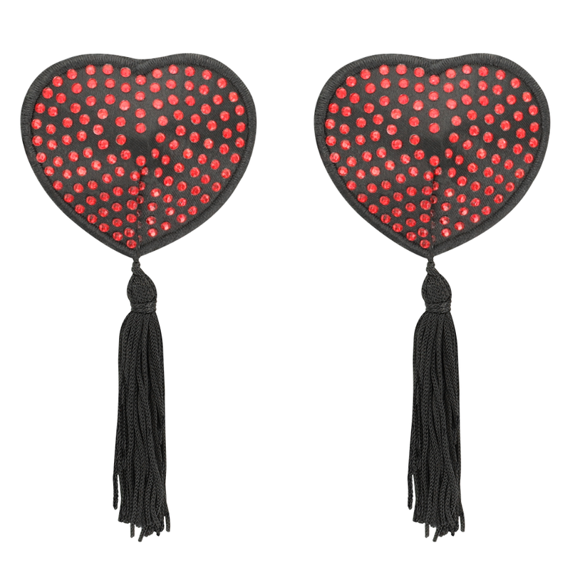 COQUETTE CHIC DESIRE - COPRI CAPEZZOLI CUORE NERO / ROSSO – Fodere – foto 3