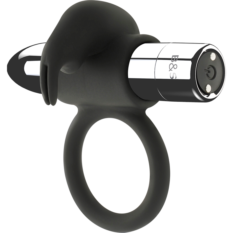 BLACK&SILVER - ANELLO RICARICABILE BURTON 10 MODALITÀ DI VIBRAZIONE – Cockring con vibrazione – foto 2