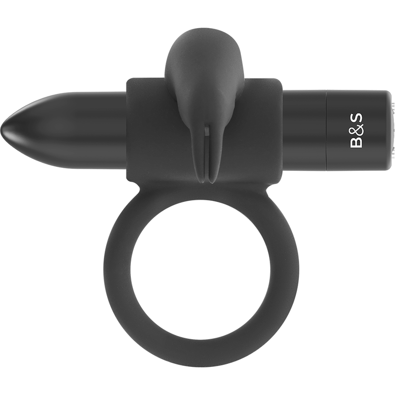 BLACK&SILVER - ANELLO BURTON 10 MODALITÀ DI VIBRAZIONE NERO – Cockring con vibrazione – foto 6