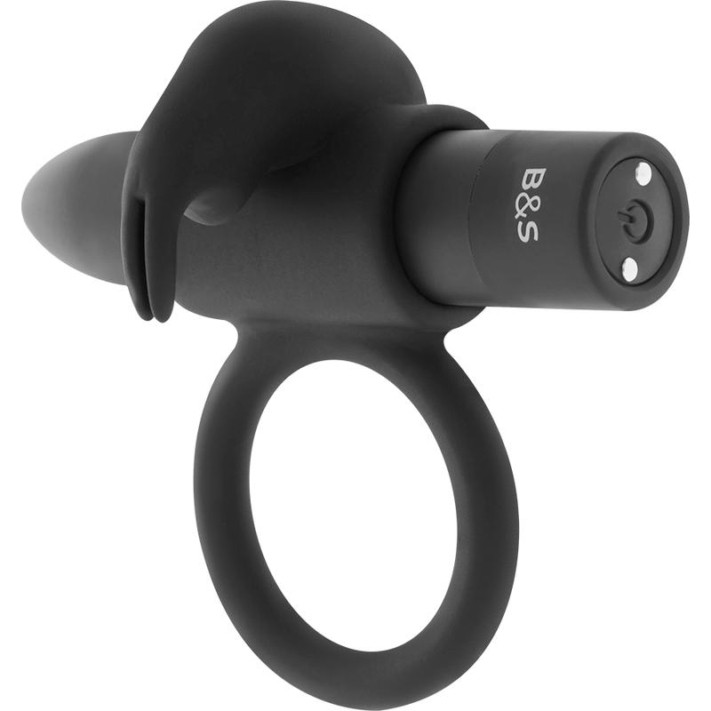 BLACK&SILVER - ANELLO BURTON 10 MODALITÀ DI VIBRAZIONE NERO – Cockring con vibrazione