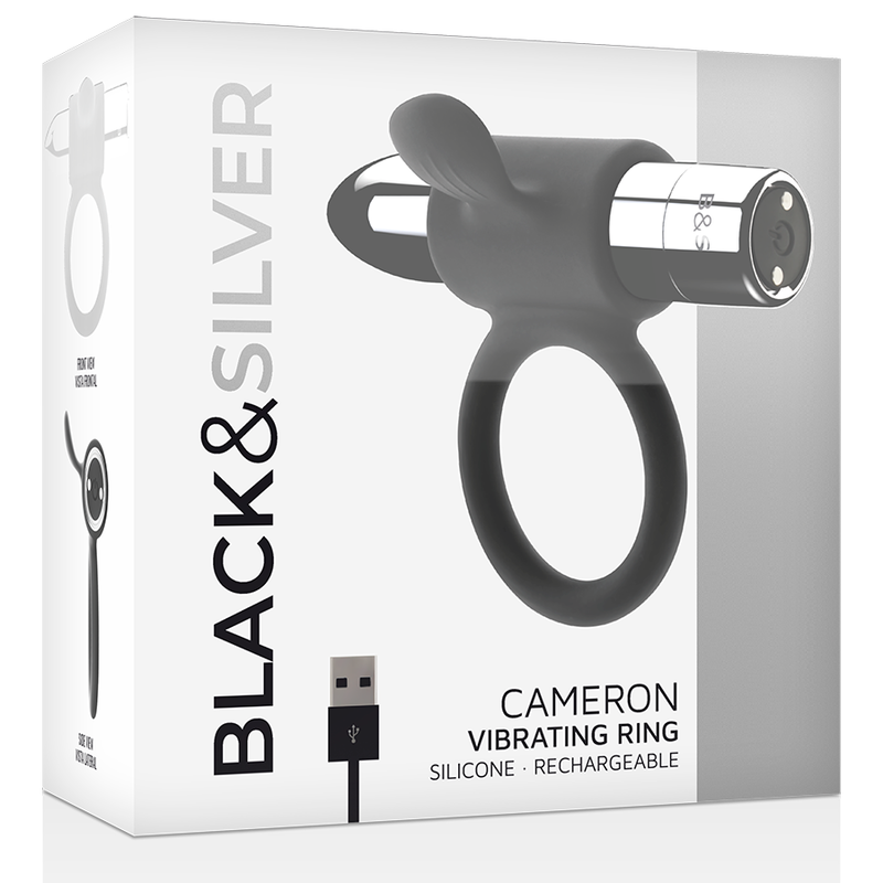 BLACK&SILVER - ANELLO RICARICABILE CAMERON ARGENTO – Cockring con vibrazione – foto 5