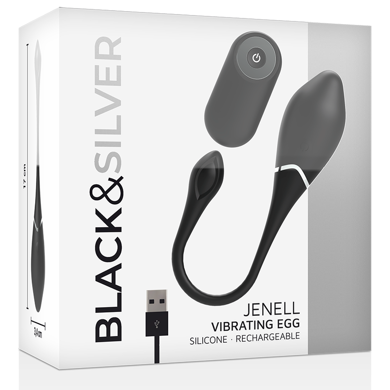 BLACK&SILVER - UOVO VIBRANTE RICARICABILE JENELL – Telecomando – foto 7