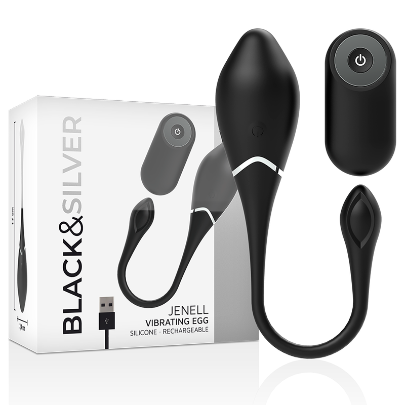 BLACK&SILVER - UOVO VIBRANTE RICARICABILE JENELL – Telecomando – foto 2