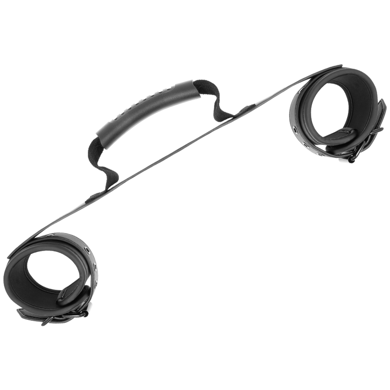 FETISH SUBMISSIVE - MANETTE CON FODERA IN NOPRENE E MANIGLIA – Sistemare le manette – foto 5
