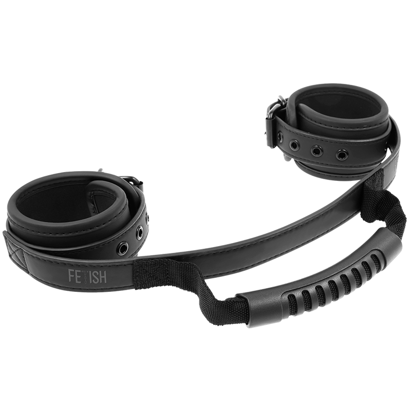 FETISH SUBMISSIVE - MANETTE CON FODERA IN NOPRENE E MANIGLIA – Sistemare le manette