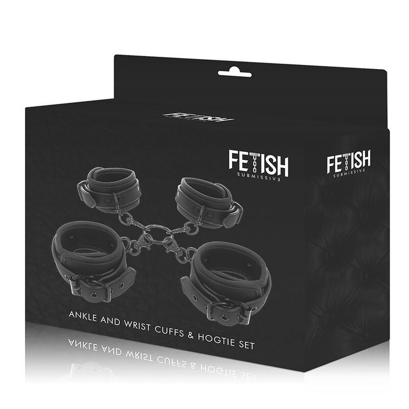 FETISH SUBMISSIVE - SET DI MANETTE PER MANI E CAVIGLIE CON FODERA IN NOPRENE – Sistemare le manette – foto 10