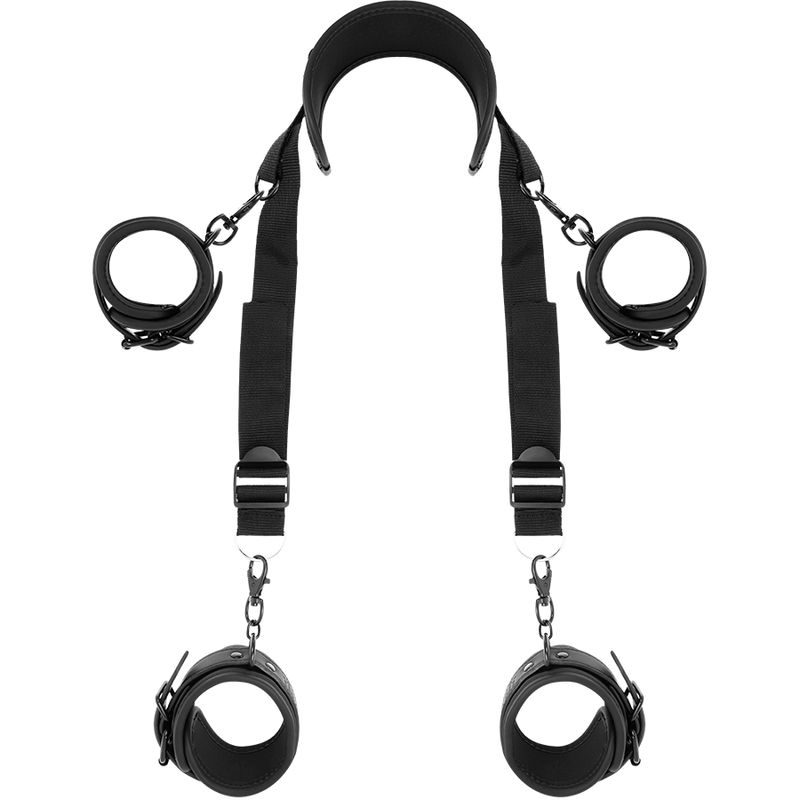FETISH SUBMISSIVE - POSIZIONE MASTER CON 4 MANETTE RIVESTITE IN NOPRENE – Sistemare le manette