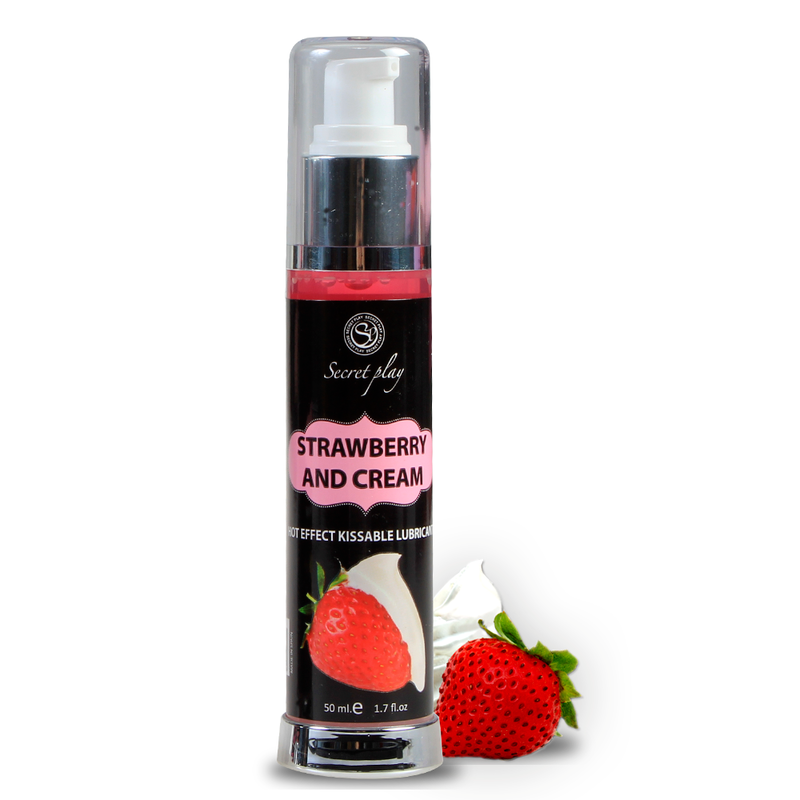 SECRETPLAY - LUBRIFICANTE 2-1 EFFETTO CALORE FRAGOLA E CREMA 50 ML – Effetto calore – foto 2