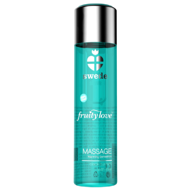 SWEDE - FRUITY LOVE OLIO DA MASSAGGIO EFFETTO RISCALDANTE RIBES NERO E LIME 120 ML – Con effetto termico