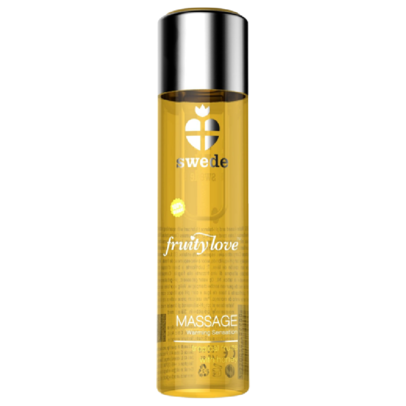 SWEDE - FRUITY LOVE OLIO DA MASSAGGIO EFFETTO RISCALDANTE FRUTTATO TROPICALE CON MIELE 120 ML. – Con effetto termico