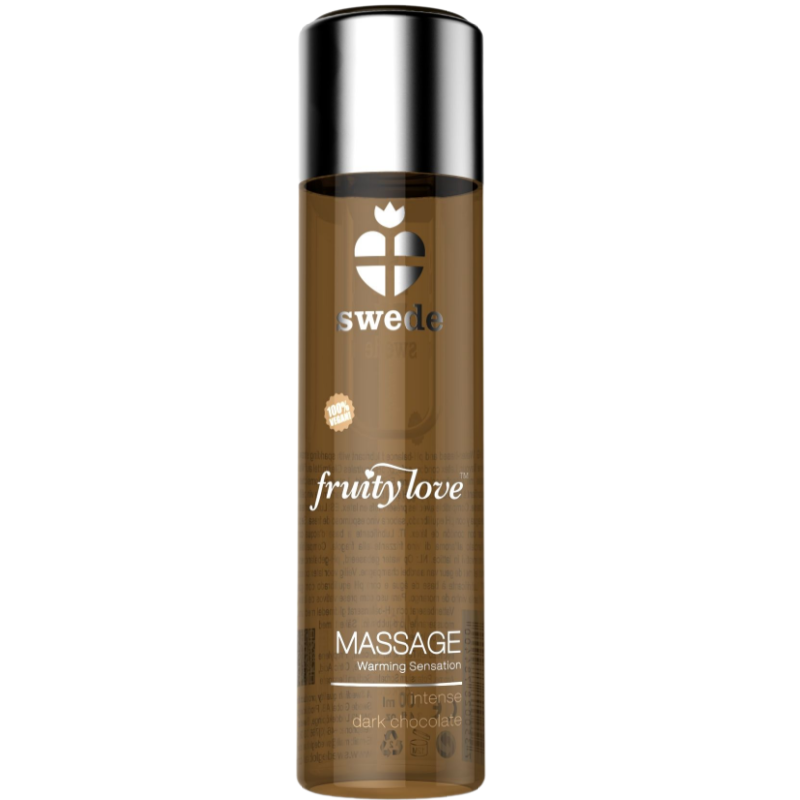 SWEDE - FRUITY LOVE OLIO DA MASSAGGIO EFFETTO RISCALDANTE CIOCCOLATO FONDENTE INTENSO 120 ML – Con effetto termico