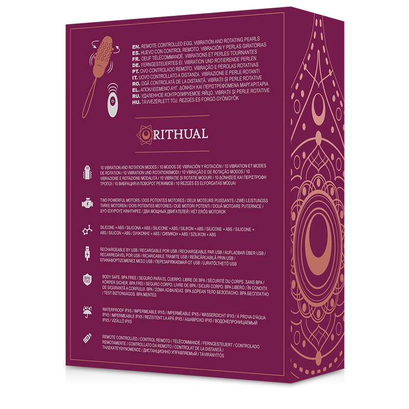RITHUAL - SITA EGG TELECOMANDO ROTAZIONE PERLINE + VIBRAZIONE – Telecomando – foto 6