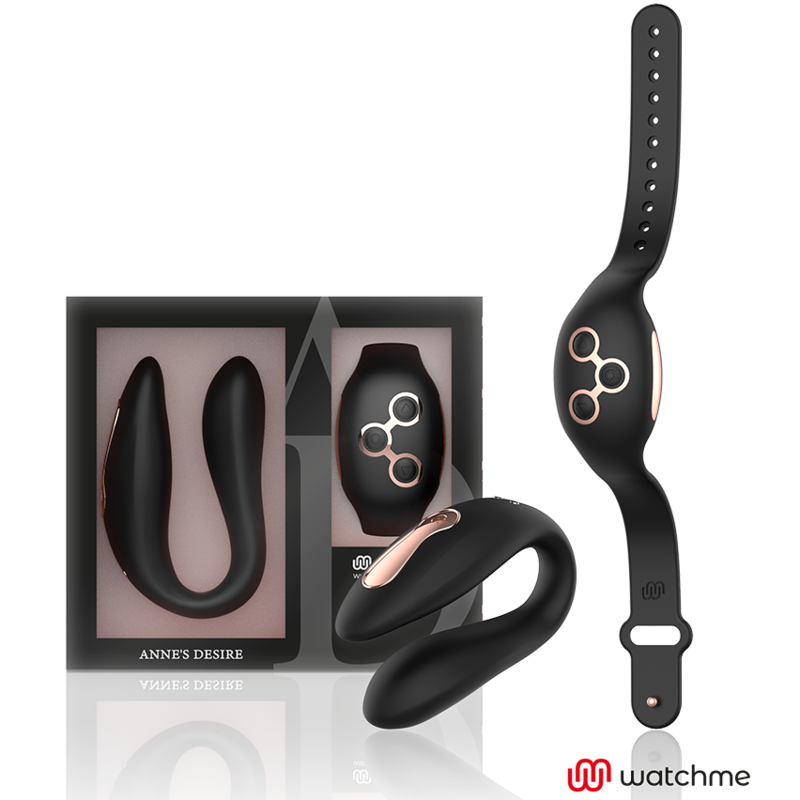 ANNE'S DESIRE - DUAL PLEASURE TECNOLOG A WATCHME NERO/ORO – Telecomando