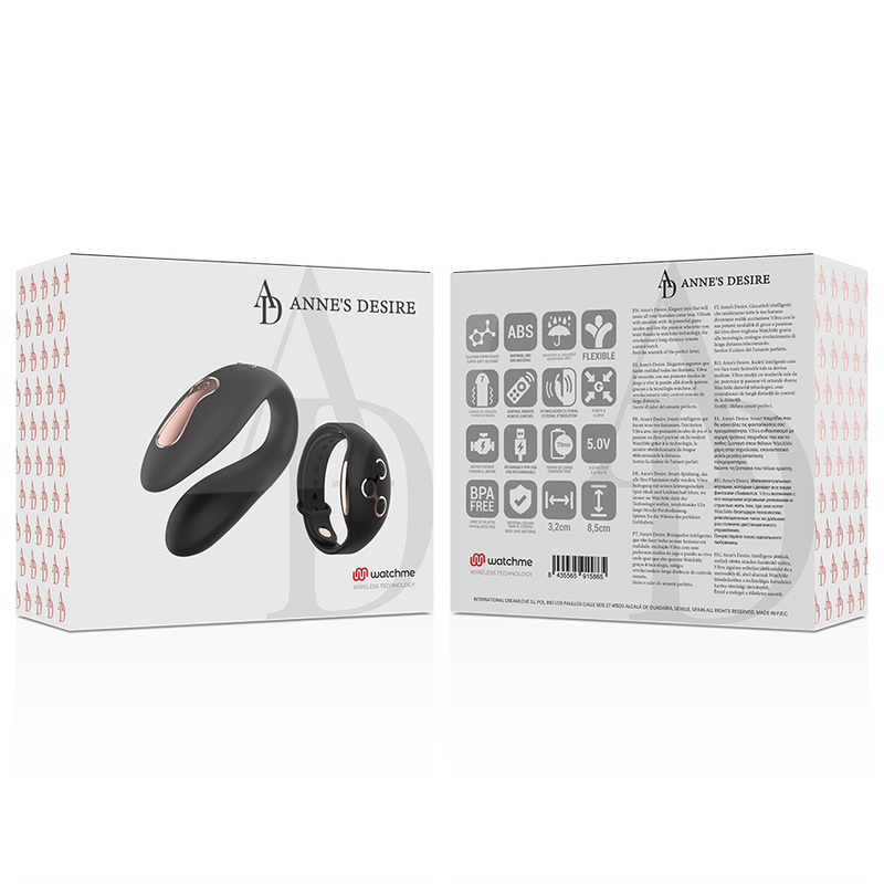 ANNE'S DESIRE - DUAL PLEASURE TECNOLOG A WATCHME NERO/ORO – Telecomando – foto 16