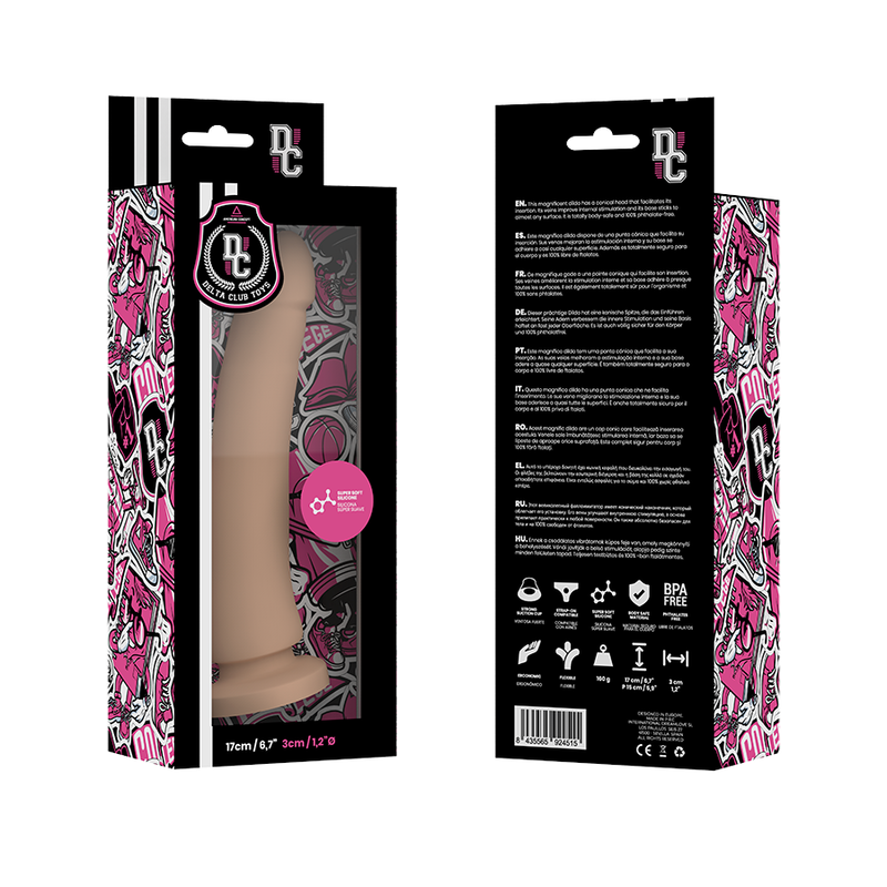DELTA CLUB - GIOCATTOLI DILDO SILICONE MEDICO NATURALE 17 CM -O- 3 CM – Peni realistici – foto 4