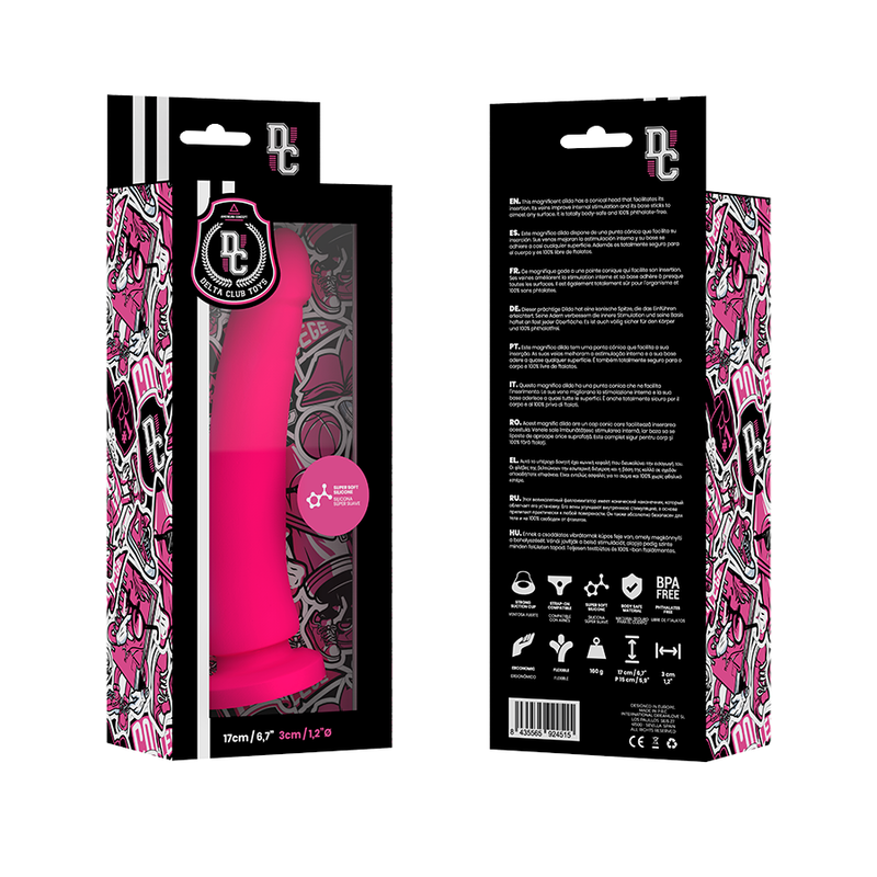 DELTA CLUB - TOYS DILDO MEDICO ROSA IN SILICONE 17 CM -O- 3 CM – Peni realistici – foto 4