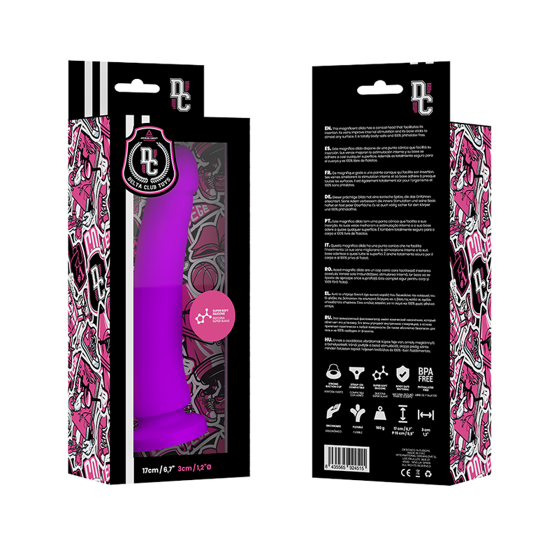 DELTA CLUB - TOYS DILDO MEDICO LILLA IN SILICONE 17 CM -O- 3 CM – Peni realistici – foto 4
