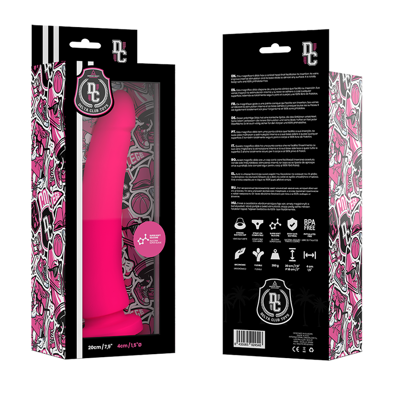 DELTA CLUB - TOYS DILDO MEDICO ROSA IN SILICONE 20 CM -O- 4 CM – Peni realistici – foto 5