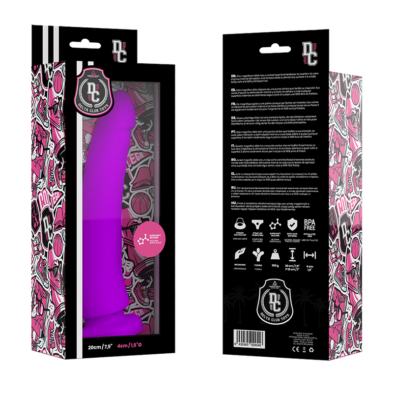 DELTA CLUB - TOYS DILDO MEDICO LILLA IN SILICONE 20 CM -O- 4 CM – Peni realistici – foto 4