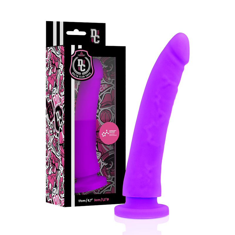 DELTA CLUB - TOYS IMBRACATURA + DONG SILICONE VIOLA 17 CM -O- 3 CM – Imbracature senza vibrazioni – foto 3