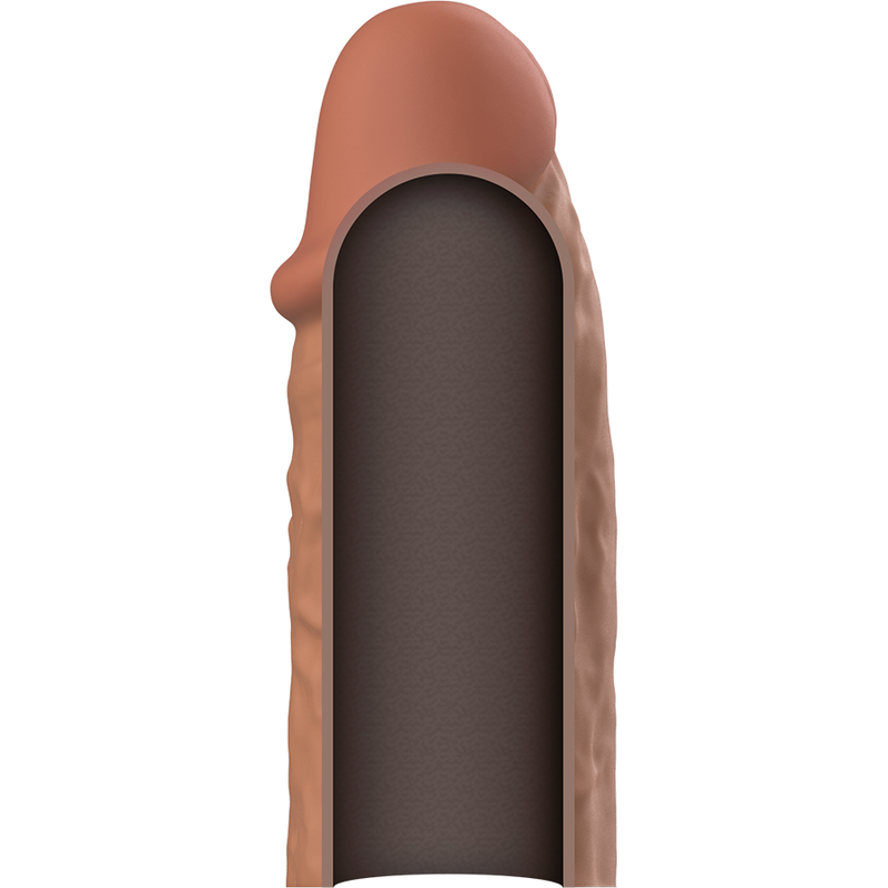 VIRILXL - ESTENSIONE DEL PENE IN SILICONE LIQUIDO V3 MARRONE – Copri pene con estensione – foto 5