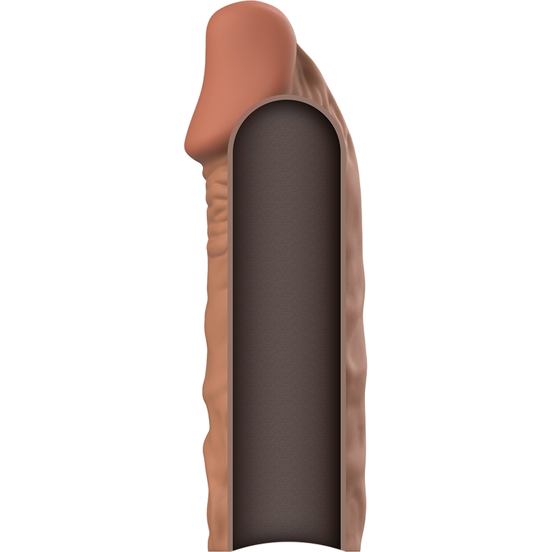 VIRILXL - ESTENSIONE DEL PENE IN SILICONE LIQUIDO V5 MARRONE – Copri pene con estensione – foto 4
