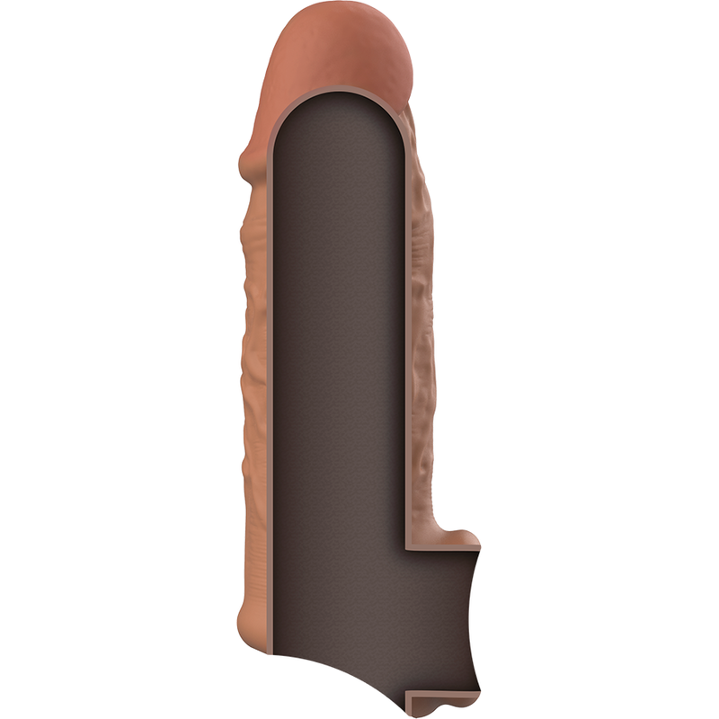 VIRILXL - ESTENSIONE DEL PENE IN SILICONE LIQUIDO V7 MARRONE – Copri pene con estensione – foto 4