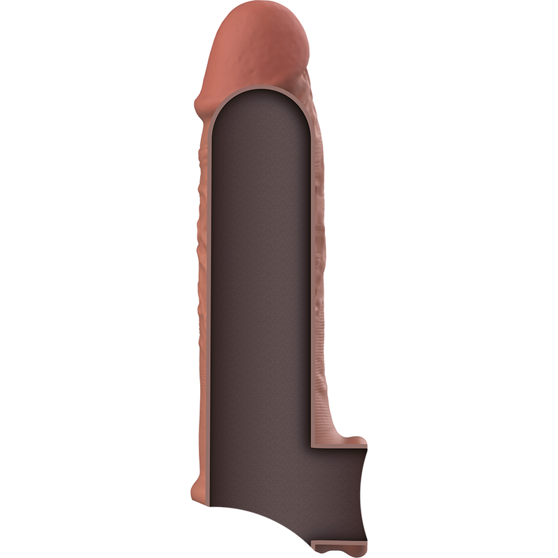 VIRILXL - ESTENSIONE DEL PENE IN SILICONE LIQUIDO V9 MARRONE – Copri pene con estensione – foto 4