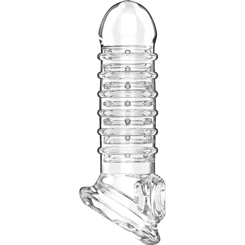 VIRILXL - ESTENSIONE E GUAINA PER PENE V15 TRASPARENTE – Copri pene con estensione – foto 3