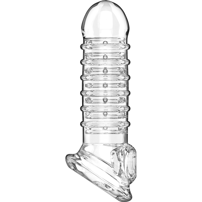 VIRILXL - ESTENSIONE E GUAINA PER PENE V15 TRASPARENTE – Copri pene con estensione – foto 5