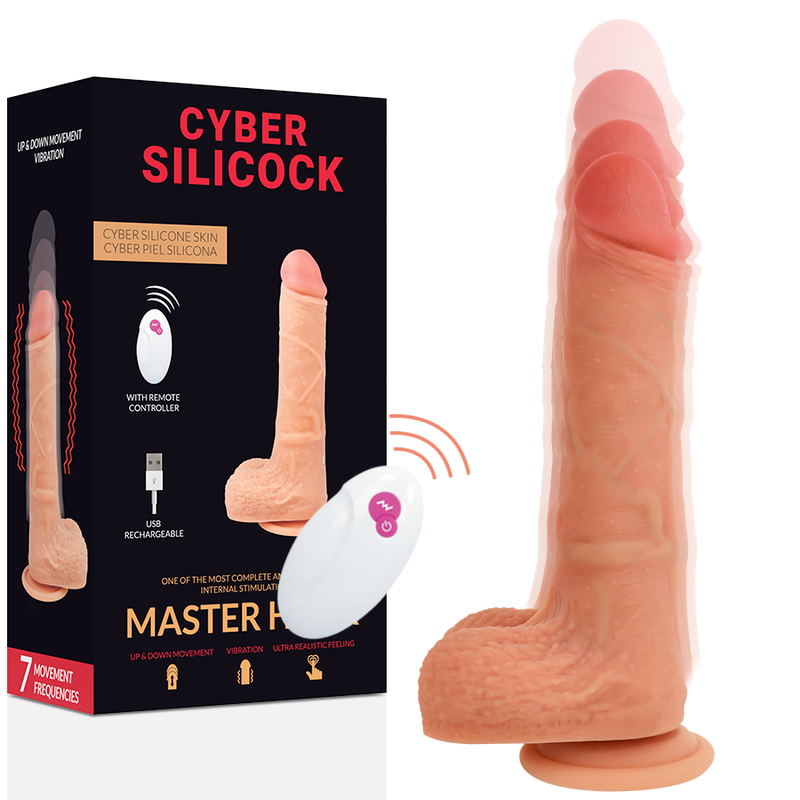 CYBER SILICOCK - TELECOMANDO REALISTICO MASTER HUCK 20.9 CM -O- 4 CM – Telecomando
