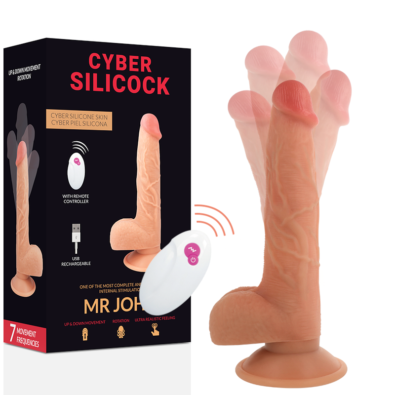 CYBER SILICOCK - TELECOMANDO REALISTICO MR JOHN 23.88 CM -O- 4.3 CM – Telecomando