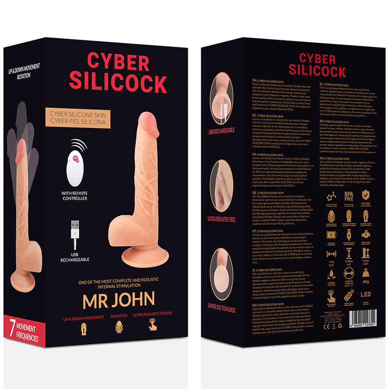 CYBER SILICOCK - TELECOMANDO REALISTICO MR JOHN 23.88 CM -O- 4.3 CM – Telecomando – foto 7