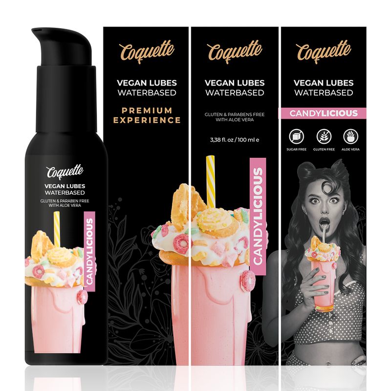 COQUETTE CHIC DESIRE - ESPERIENZA PREMIUM LUBRIFICANTE VEGANO CANDYLICIOUS 100ML – Con sapori deliziosi – foto 3