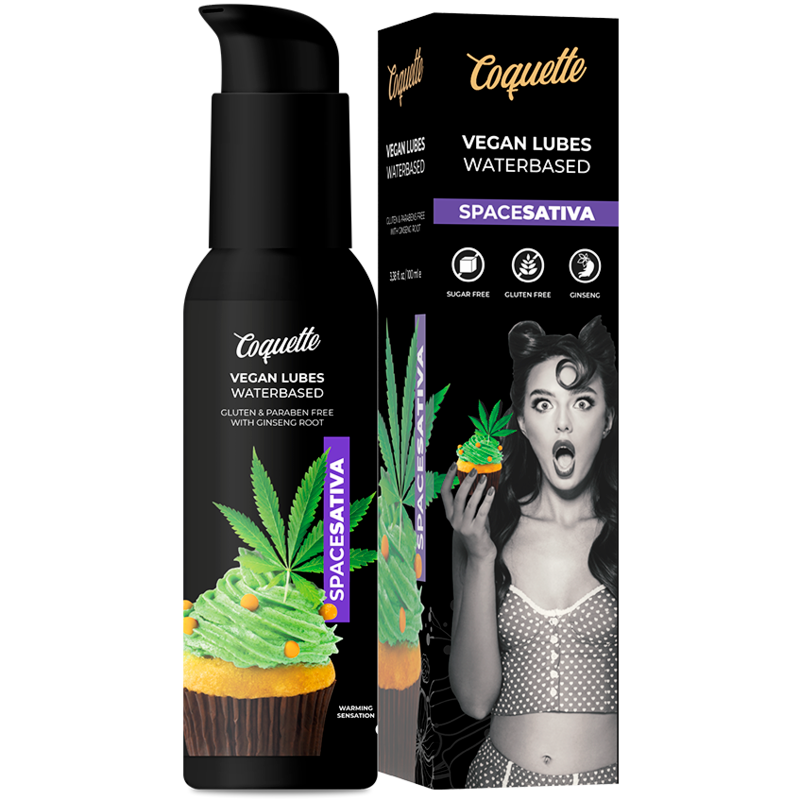 COQUETTE CHIC DESIRE - LUBRIFICANTE SATIVA VEGAN SPACE PREMIUM EXPERIENCE 100 ML – Con sapori deliziosi