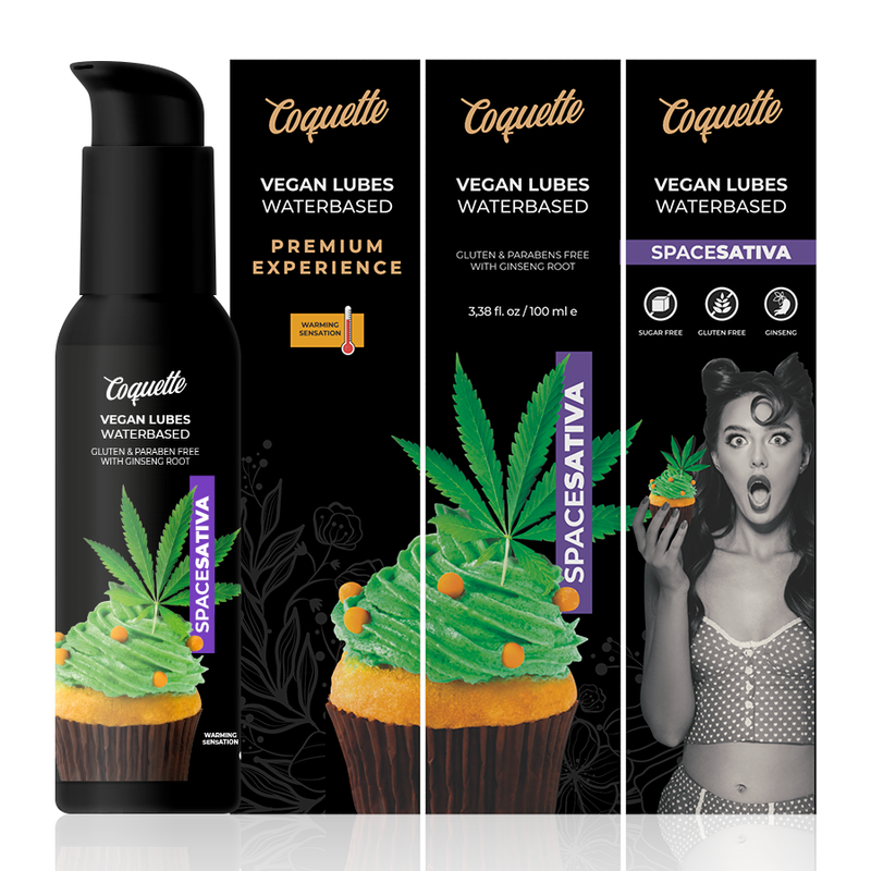 COQUETTE CHIC DESIRE - LUBRIFICANTE SATIVA VEGAN SPACE PREMIUM EXPERIENCE 100 ML – Con sapori deliziosi – foto 3
