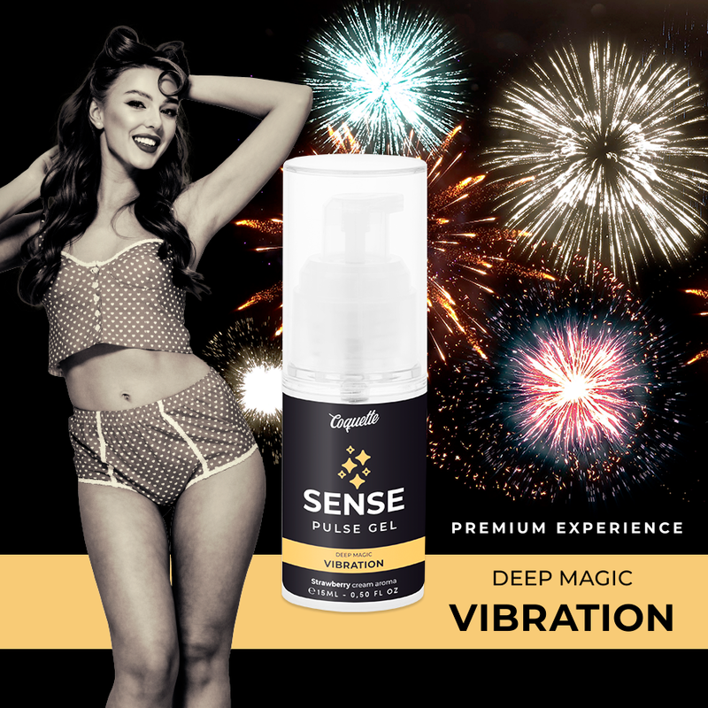 COQUETTE CHIC DESIRE - GEL VIBRANTE PULSE FRAGOLA PREMIUM LIQUIDO 15ML – Vibratore liquido – foto 3