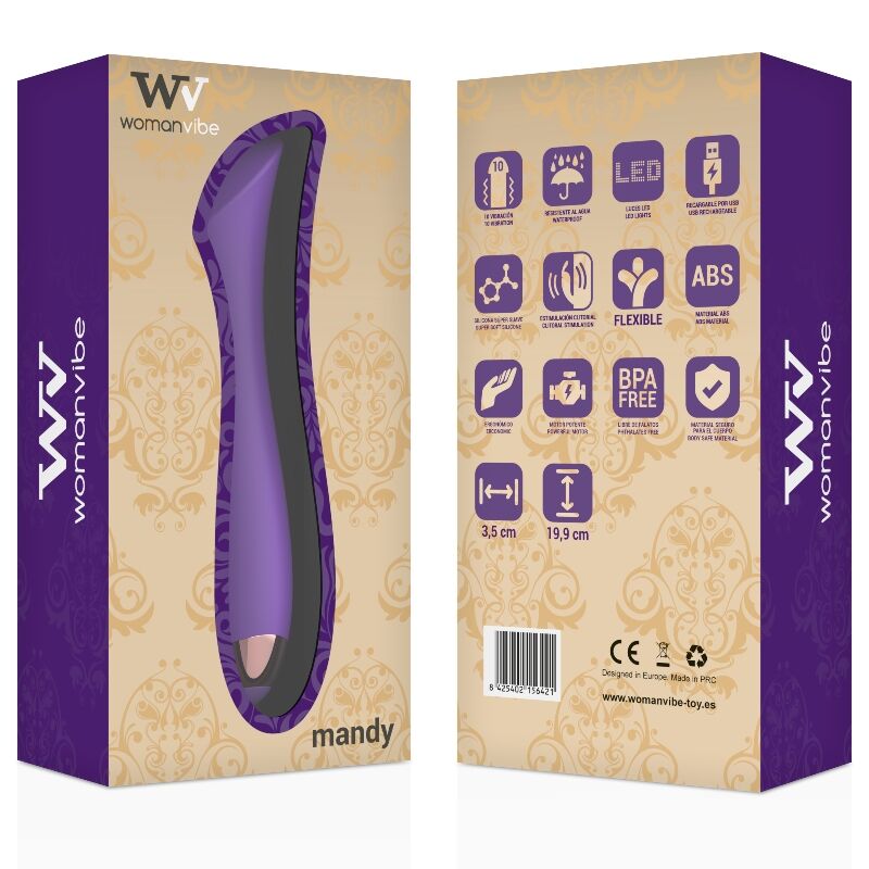 WOMANVIBE - VIBRATORE RICARICABILE IN SILICONE PUNTO "K" MANDY – Vibratori a punto G – foto 2