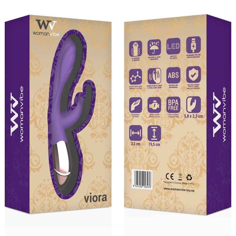 WOMANVIBE - VIBRATORE VIORA RICARICABILE IN SILICONE – Rotatori vibranti – foto 6