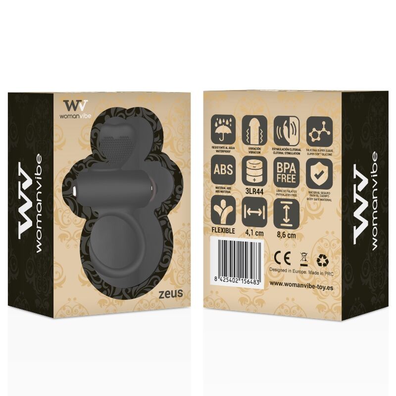 WOMANVIBE - ANELLO VIBRATORE IN SILICONE ZEUS – Cockring con vibrazione – foto 2