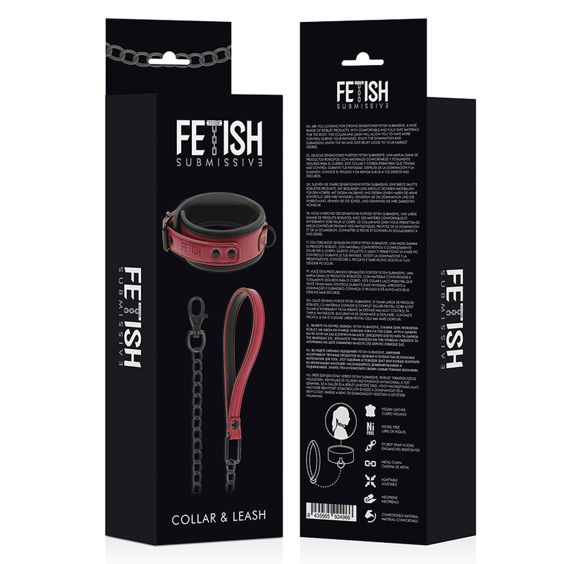 FETISH SUBMISSIVE DARK ROOM - COLLANA A CATENA CON FODERA IN NEOPRENE – Collane – foto 9