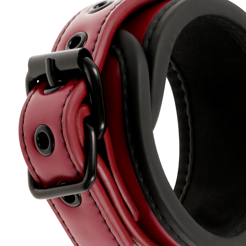 FETISH SUBMISSIVE DARK ROOM - MANETTE ALLA CAVIGLIA VEGAN IN PELLE CON FODERA IN NEOPRENE – Mogli – foto 5