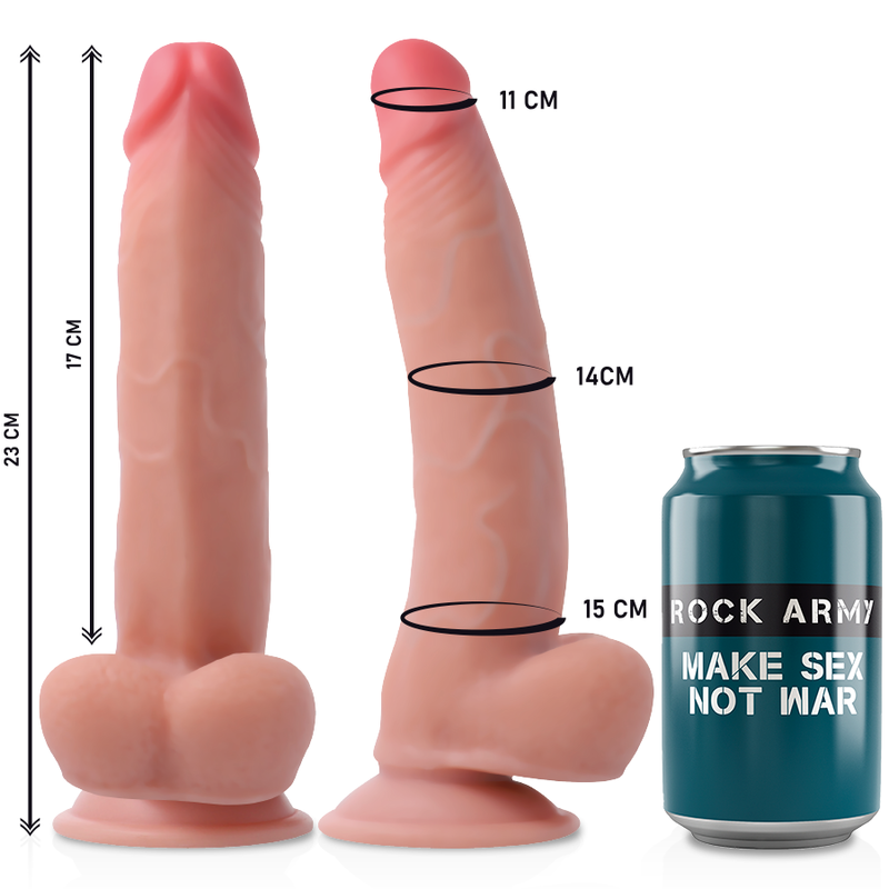 ROCKARMY - IMBRACATURA + LEOPARD A DOPPIA DENSIT 23 CM -O- 4.77 CM – Peni realistici – foto 8