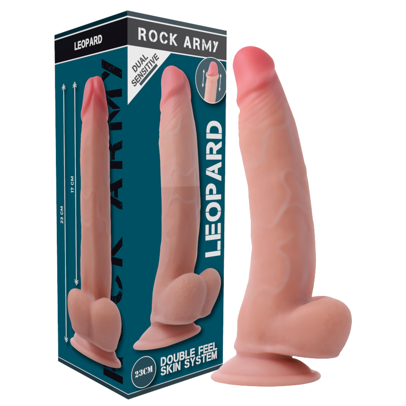 ROCKARMY - IMBRACATURA + LEOPARD A DOPPIA DENSIT 23 CM -O- 4.77 CM – Peni realistici – foto 12