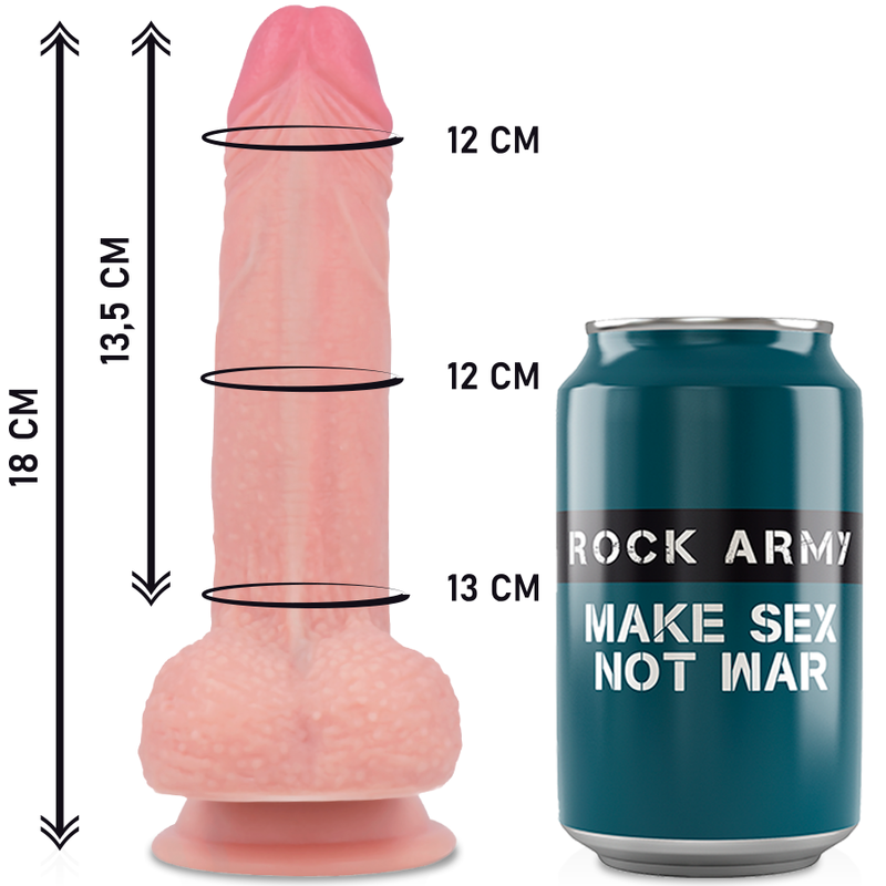 ROCKARMY - IMBRACATURA + SILICONE LIQUIDO PREMIUM MUSTANG REALISTICO 18 CM -O- 4.14 CM – Peni realistici – foto 3