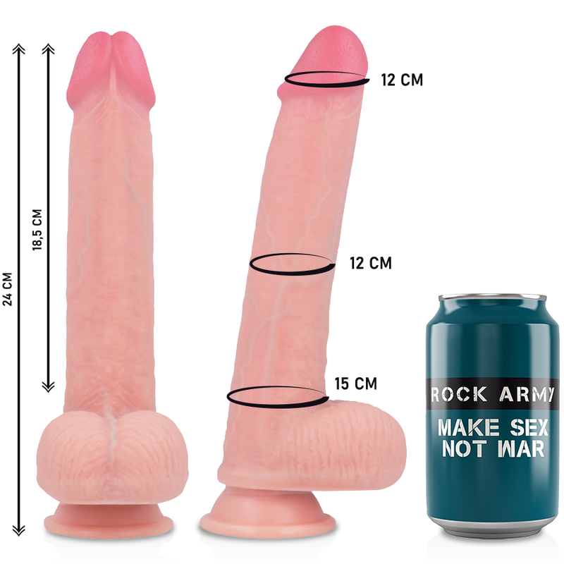ROCKARMY - ARN S + DILDO IN SILICONE LIQUIDO PREMIUM KINGCOBRA 24 CM -O- 4.77 CM – Peni realistici – foto 3