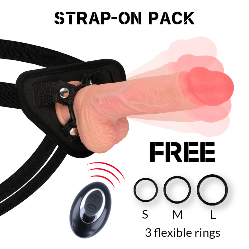 ROCKARMY - IMBRACATURA + VIBRATORE IN SILICONE LIQUIDO TELECOMANDO APACHE PREMIUM 20.5 CM -O- 4.62 CM – Imbracature a vibrazione