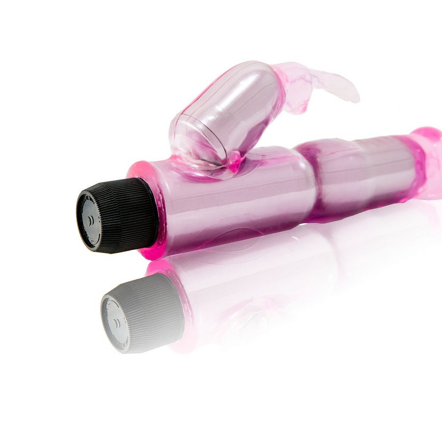 BAILE - VIBRATORE CON STIMOLATORE ROSA REGOLABILE – Vibratori di coniglio – foto 2