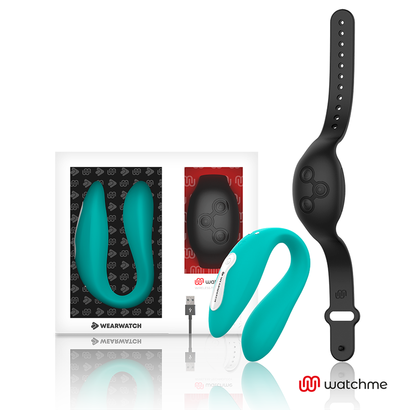 WEARWATCH - OROLOGIO VIBRATORE A DOPPIA TECNOLOGIA ACQUAMARINA / JET – Telecomando