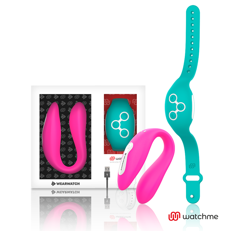 WEARWATCH - VIBRATORE WATCHME A DOPPIA TECNOLOGIA FUCSIA / ACQUA DI MARE – Telecomando